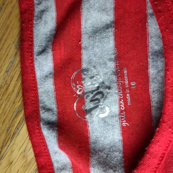 Girls Justice striped shirt in size 16 - Picture 3 of 6